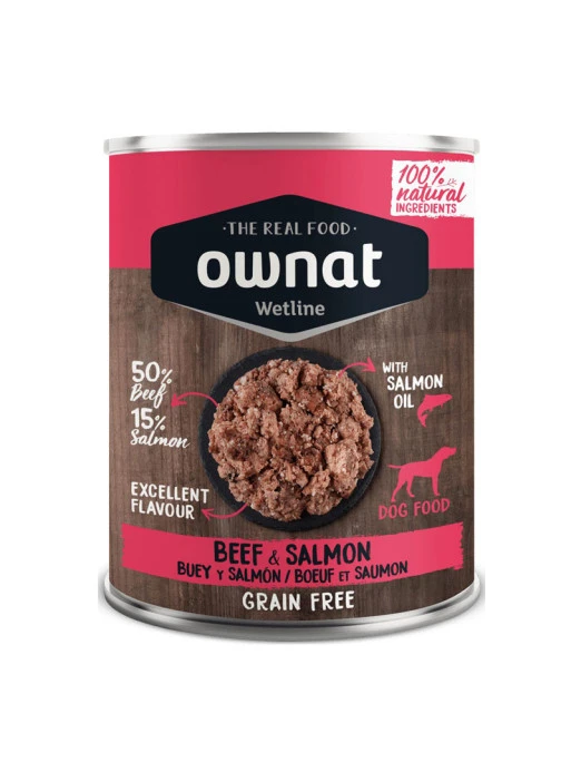 Alimentation Humide Ownat Wetline Beef & Salmon 1 Alimentation Humide Ownat Wetline Beef & Salmon