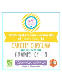 Biscuits Carotte Curcuma Pour Chien Happy Crackers