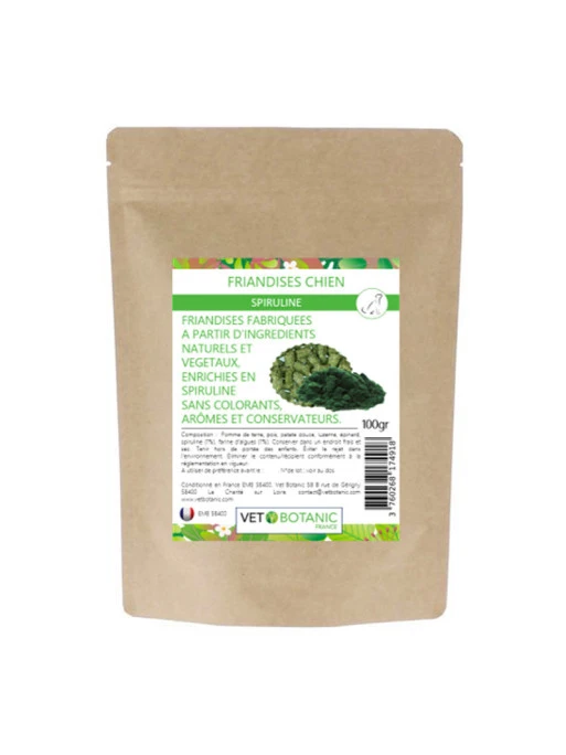Friandises Pour Chien à La Spiruline 100g Vet Botanic 1 Friandises Pour Chien à La Spiruline 100g Vet Botanic