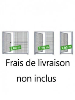 Panneau De Chenil Grillagé Avec Porte