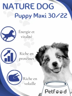Croquettes Puppy Maxi 30/22 Nature Dog 15kg -Nature Dog Promos Boutique puppy maxi 3022 nature dog 15kg alimentation chien 2
